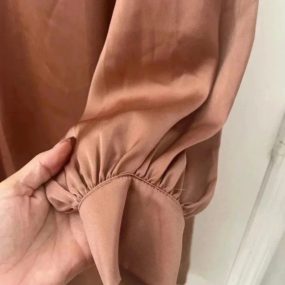 H&M Women’s Satin tunic Old rose color - Picture 6 of 11